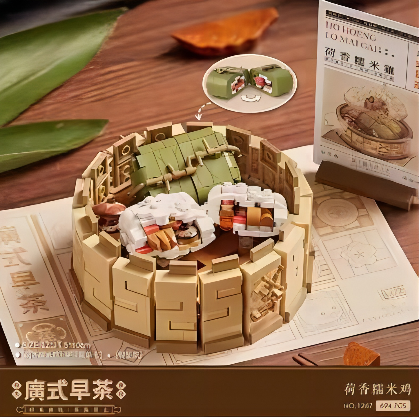 Chinese Cantonese morning tea building blocks series